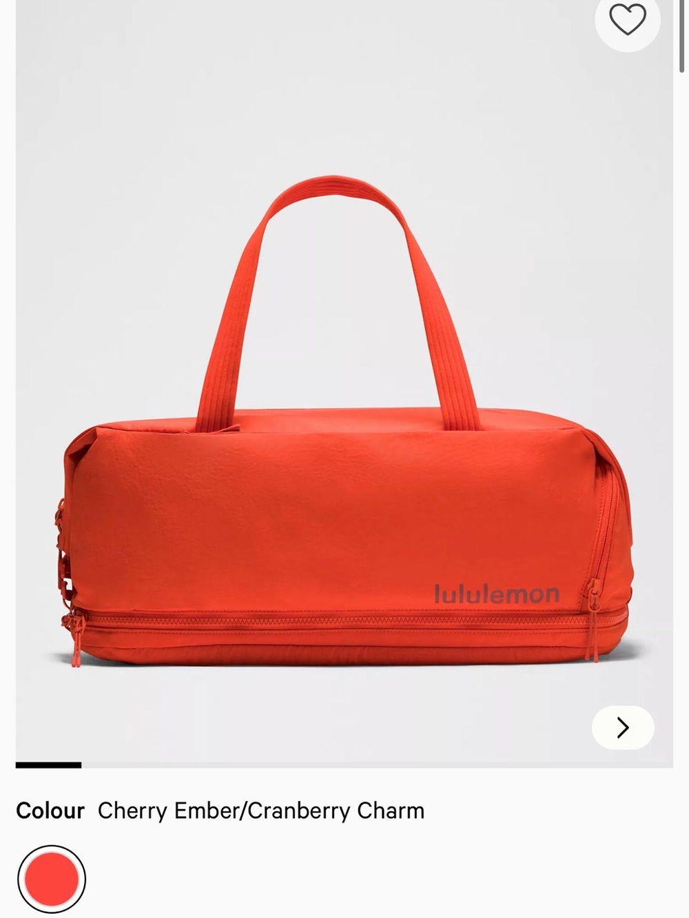 Lululemon NWT 3-in-1 Gym Duffle Bag 30L
